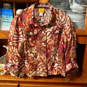 Ruby Rd. size 14P NWT see through cover blouse